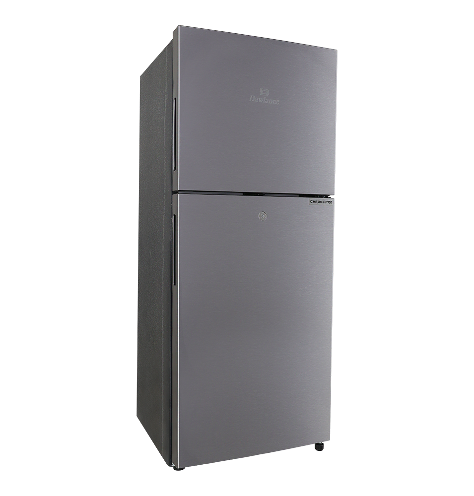 REF 9160LF CHROME PRO HAIRLINE SILVER Double Door Refrigerator