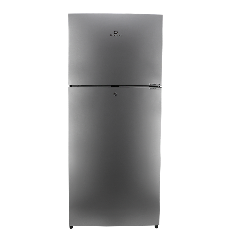 9193 LF Chrome+Hairline Black & Silver Double Door Refrigerator
