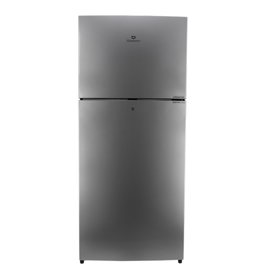 9193 LF Chrome+Hairline Black & Silver Double Door Refrigerator