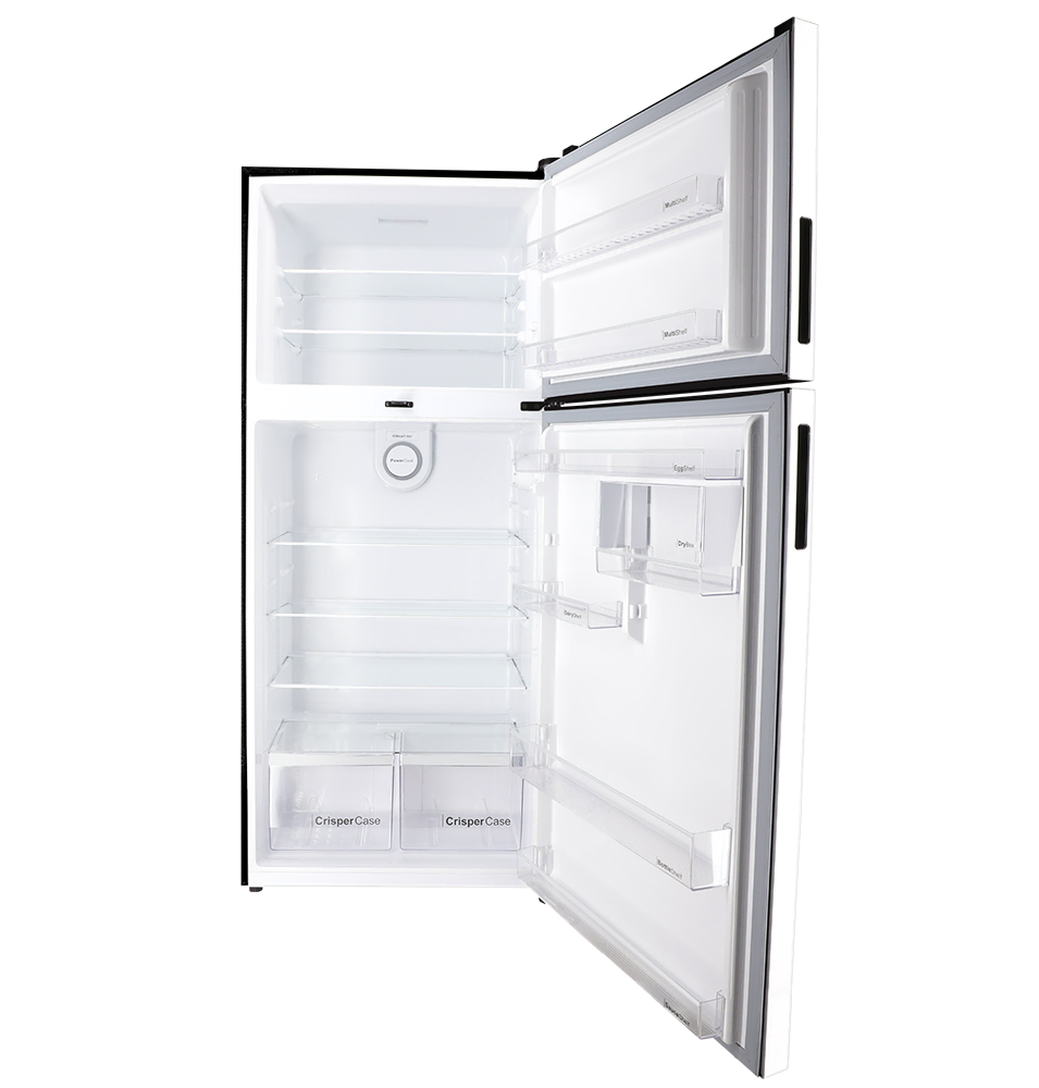 9193 LF Chrome+Hairline Black & Silver Double Door Refrigerator