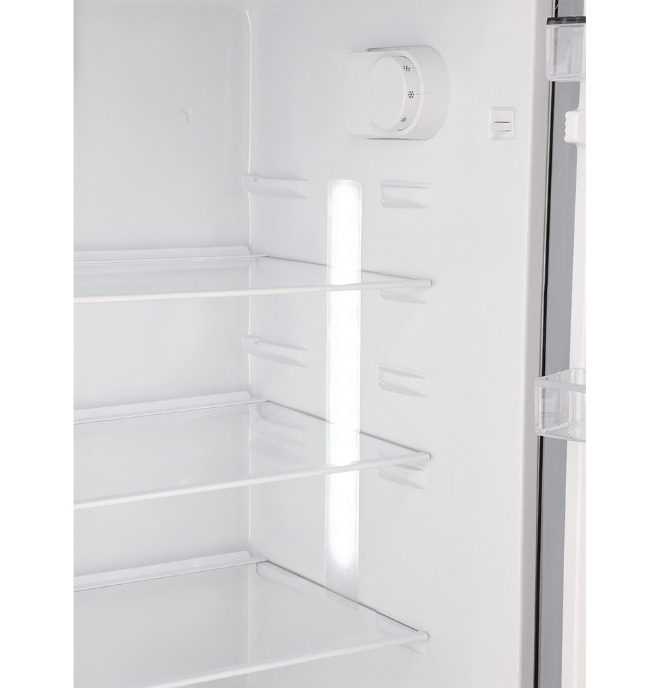 9193 LF Chrome+Hairline Black & Silver Double Door Refrigerator